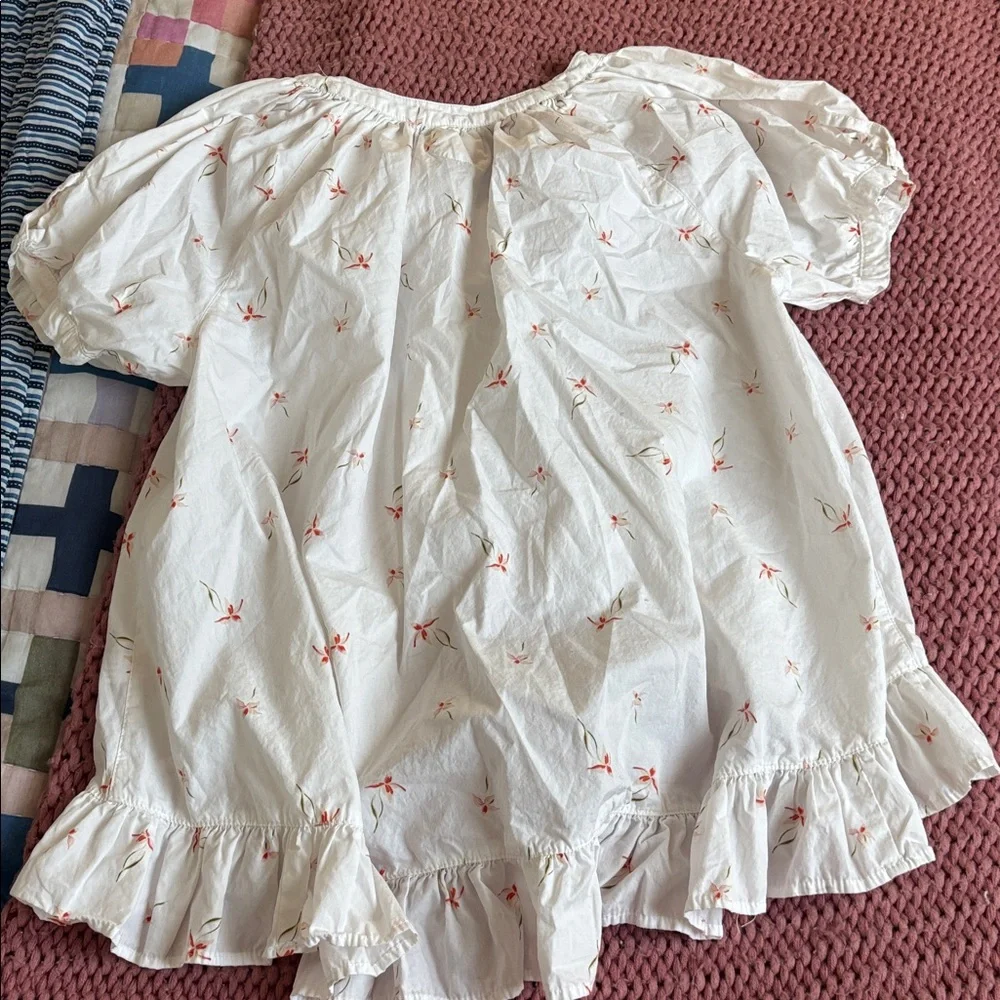 Floral White Ruffle Sleepwear Set - Picture 5 of 7